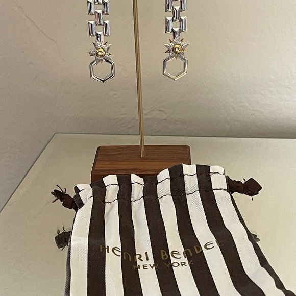 Henri Bendel - Silver & Gold Chandelier Earrings - Picture 2 of 5